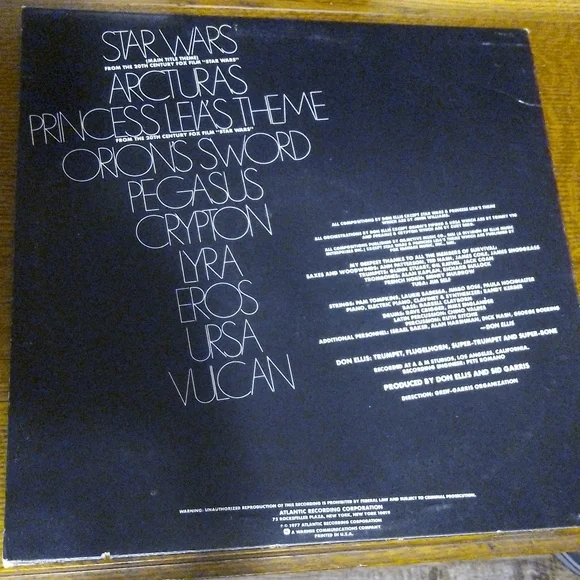Vgt STAR WARS RECORD music from other galaxies and planets